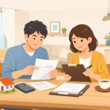 住宅ローンの内容を確認する夫婦のイメージ