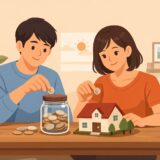マイホーム購入の頭金を貯めるイメージ