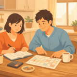 住宅ローン審査の履歴と信用情報について家計を見直す夫婦のイメージ